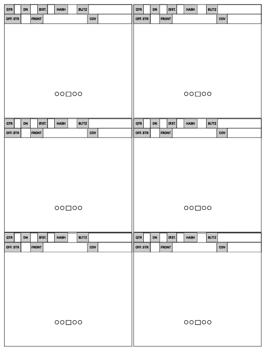 Opponent Scout Sheet